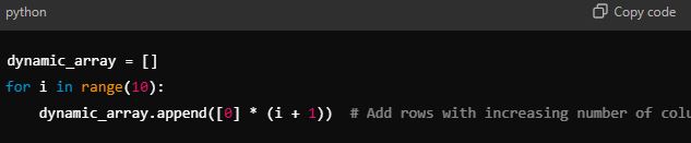 two dimensional arrays